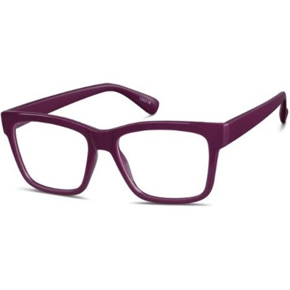 Zenni Optical Women Purple Full Rim Square Plastic‎ Eyeglasses Adult Medium NEW